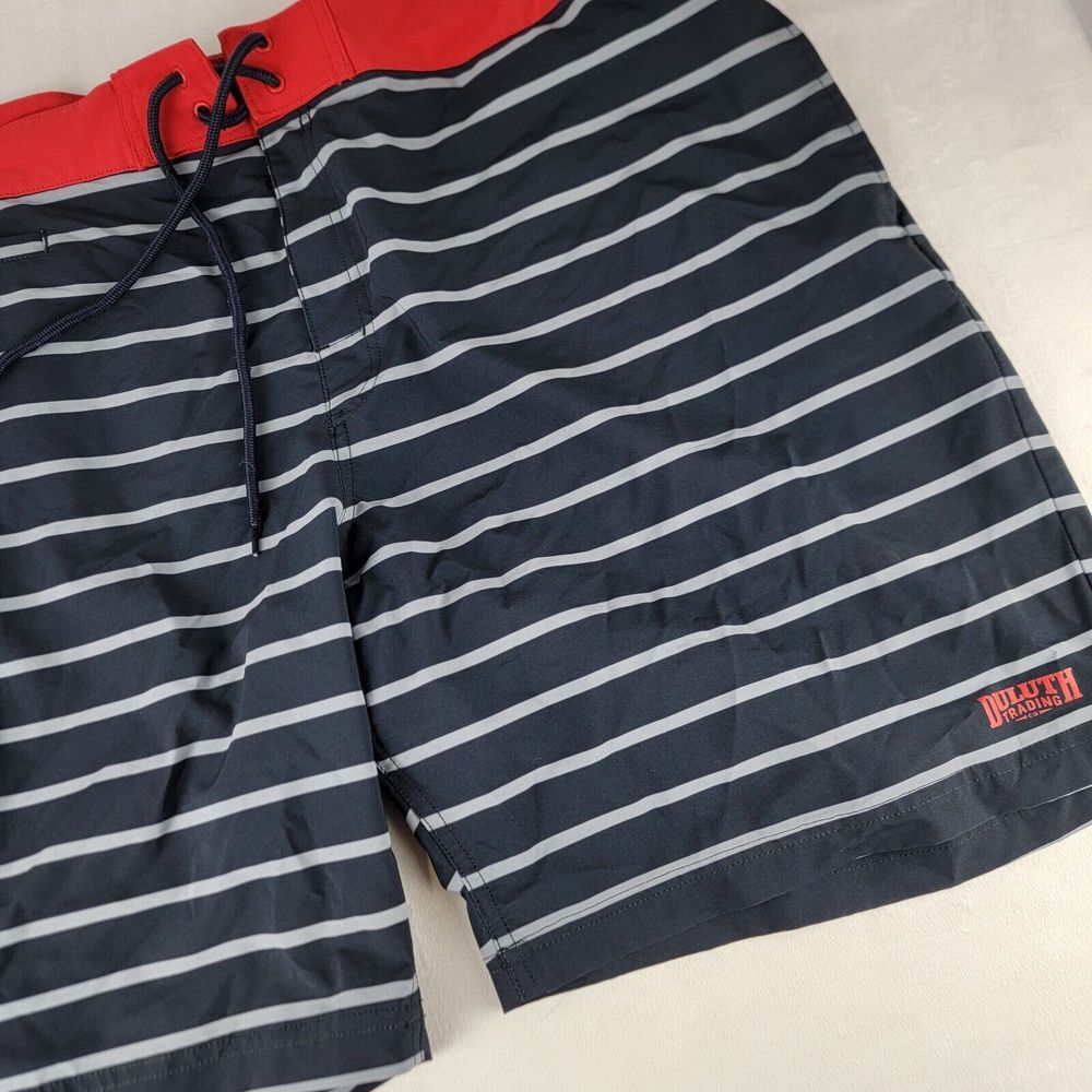 Mens Duluth Trading Bull Moose 9" Board Shorts 44 Swim‎ Pool Pockets Drawstring